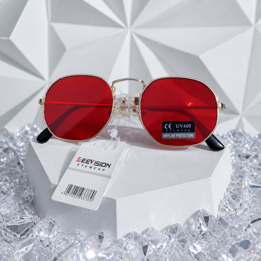 Lunettes de Soleil Monture Rouge
