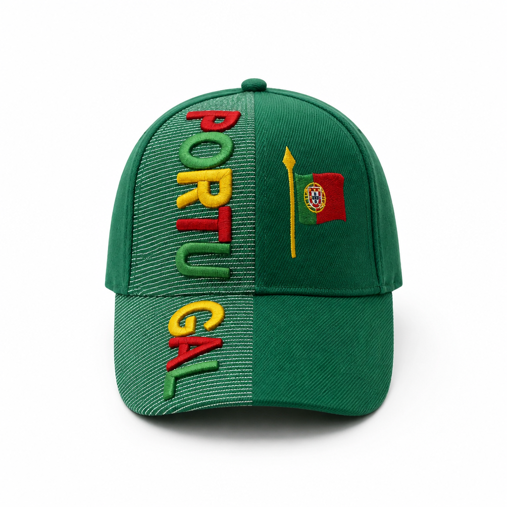 Casquette Supporter Portugal Verte Broderie