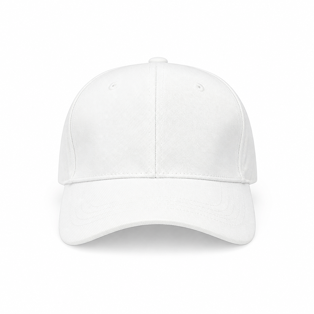 Casquette  Blanche Unie Ajustable