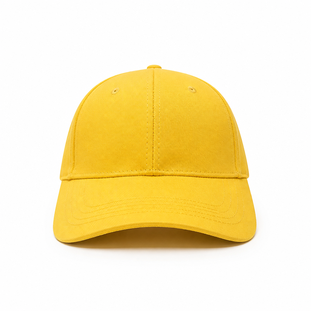 Casquette Jaune Unie Ajustable