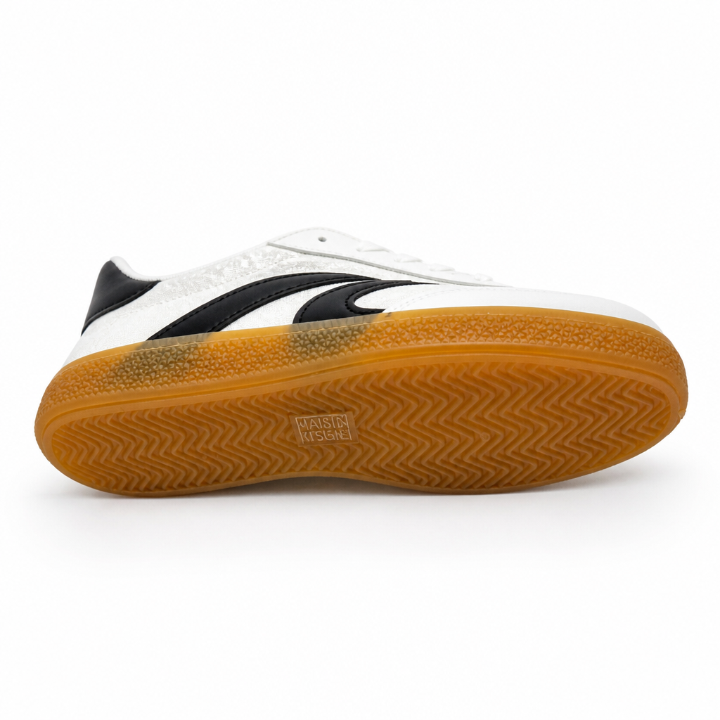 Chaussure Femme Blanche Motif Feuillage