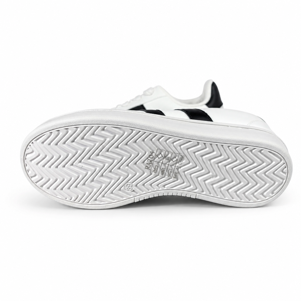 Basket Femme Blanche Bandes Noires