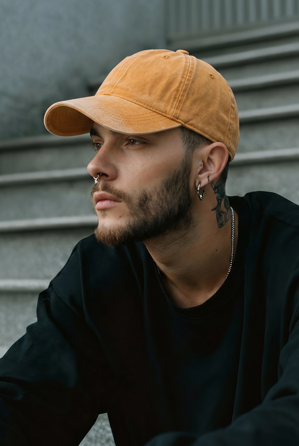 Casquette  Orange Ajustable