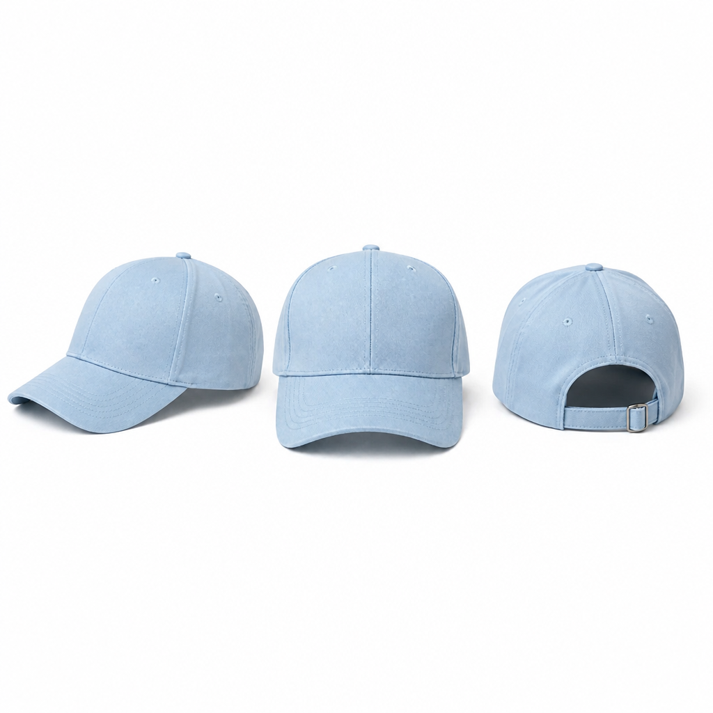 Casquette Bleu Clair Unie Ajustable