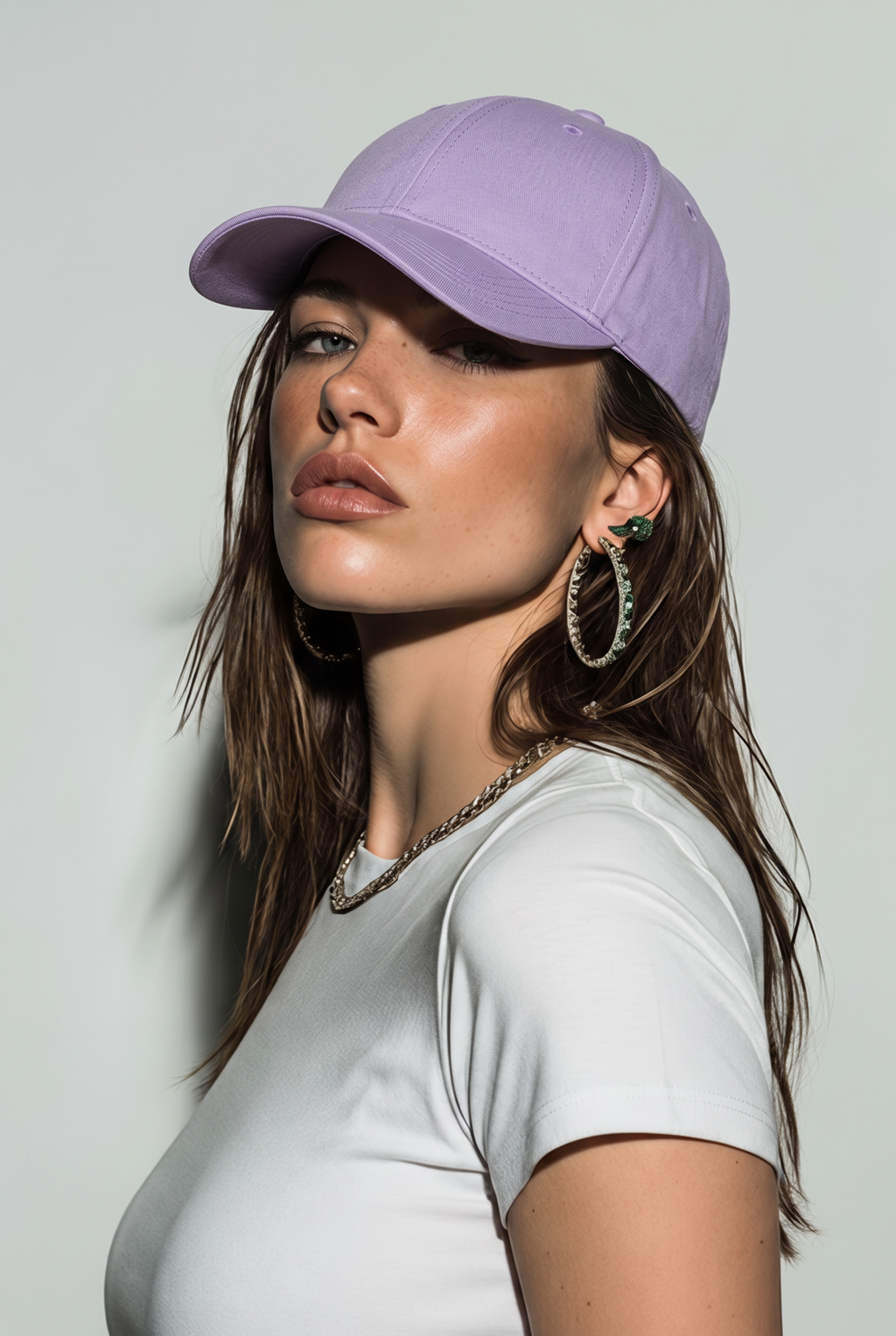 Casquette Violette Unie Ajustable