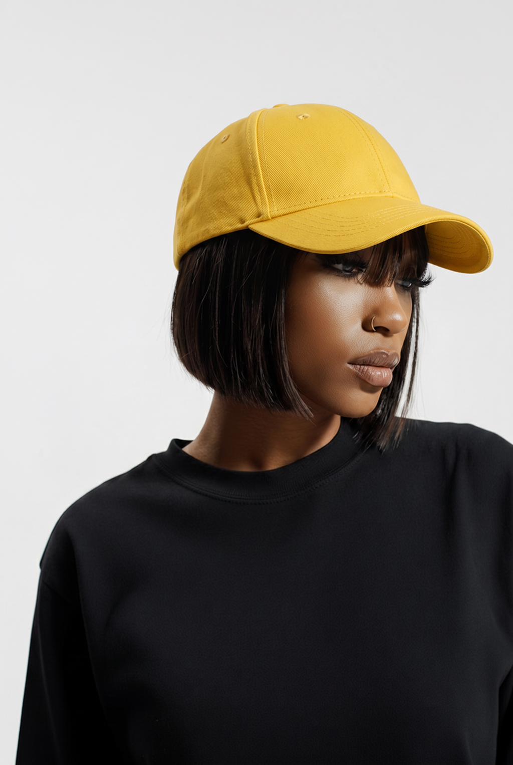Casquette Jaune Unie Ajustable