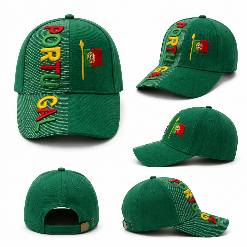 Casquette Supporter Portugal Verte Broderie