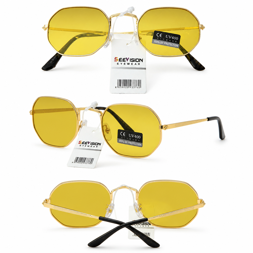 Lunettes de Soleil Monture Jaune