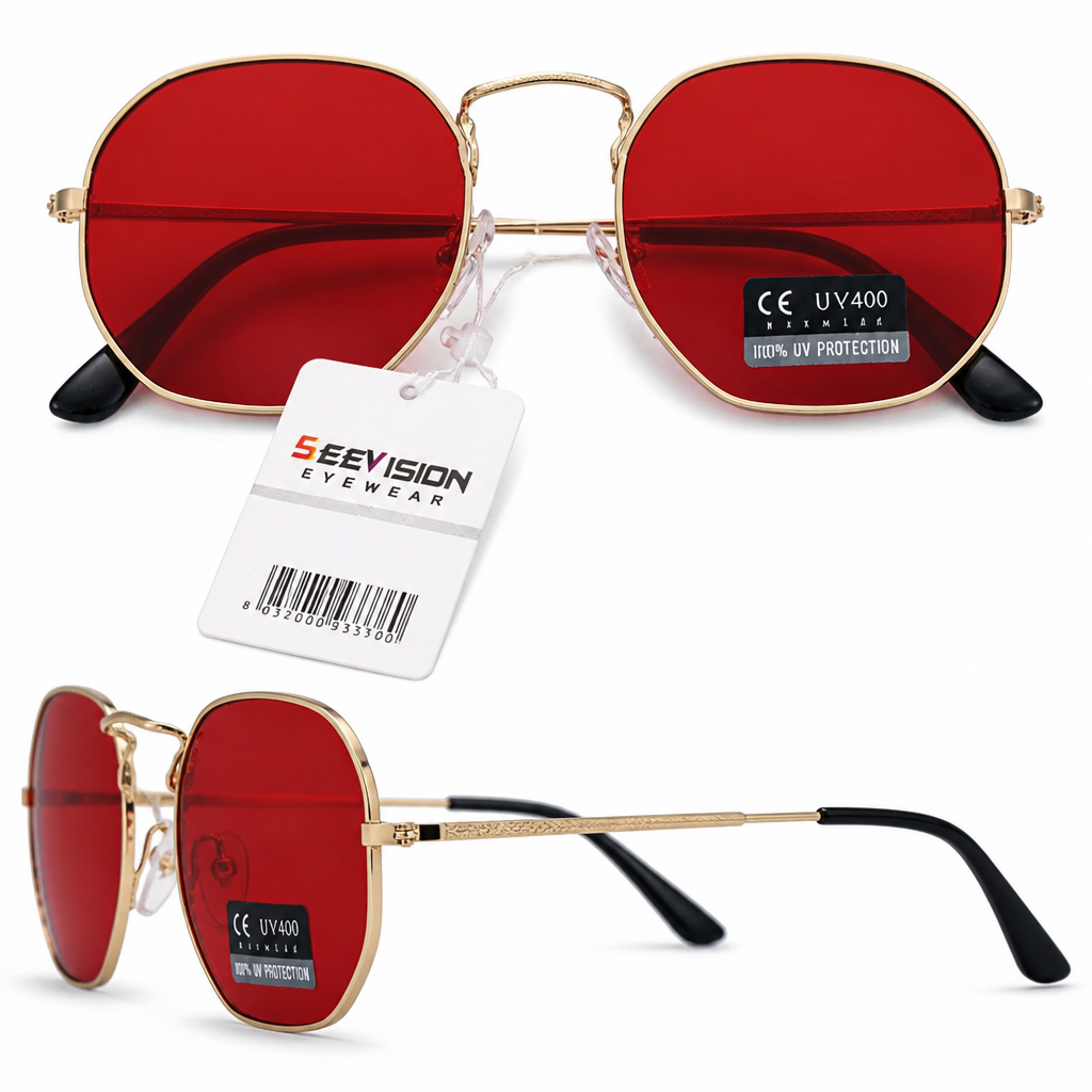 Lunettes de Soleil Monture Rouge