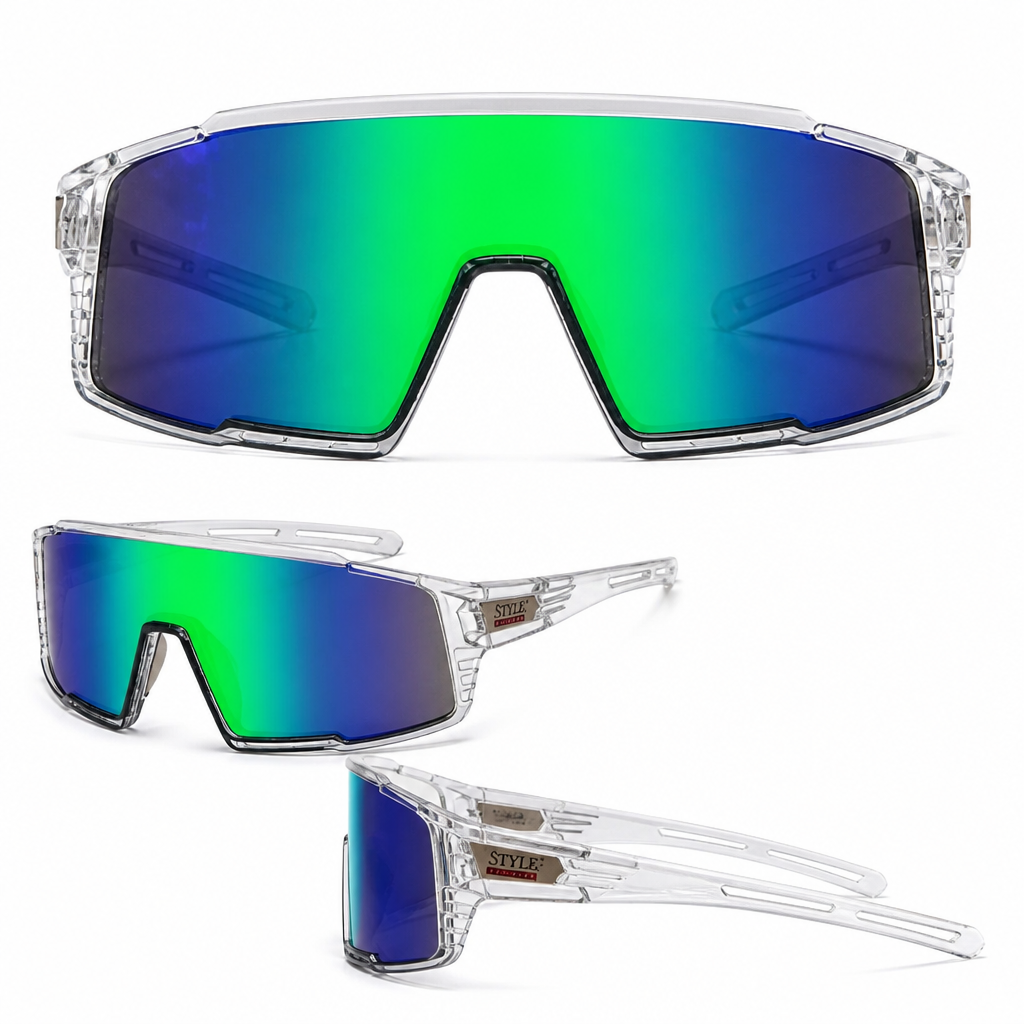 Lunettes de Soleil Sport Monture Blanche & Branches Noires