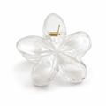 Pince à cheveux blanc/transparent 8cm