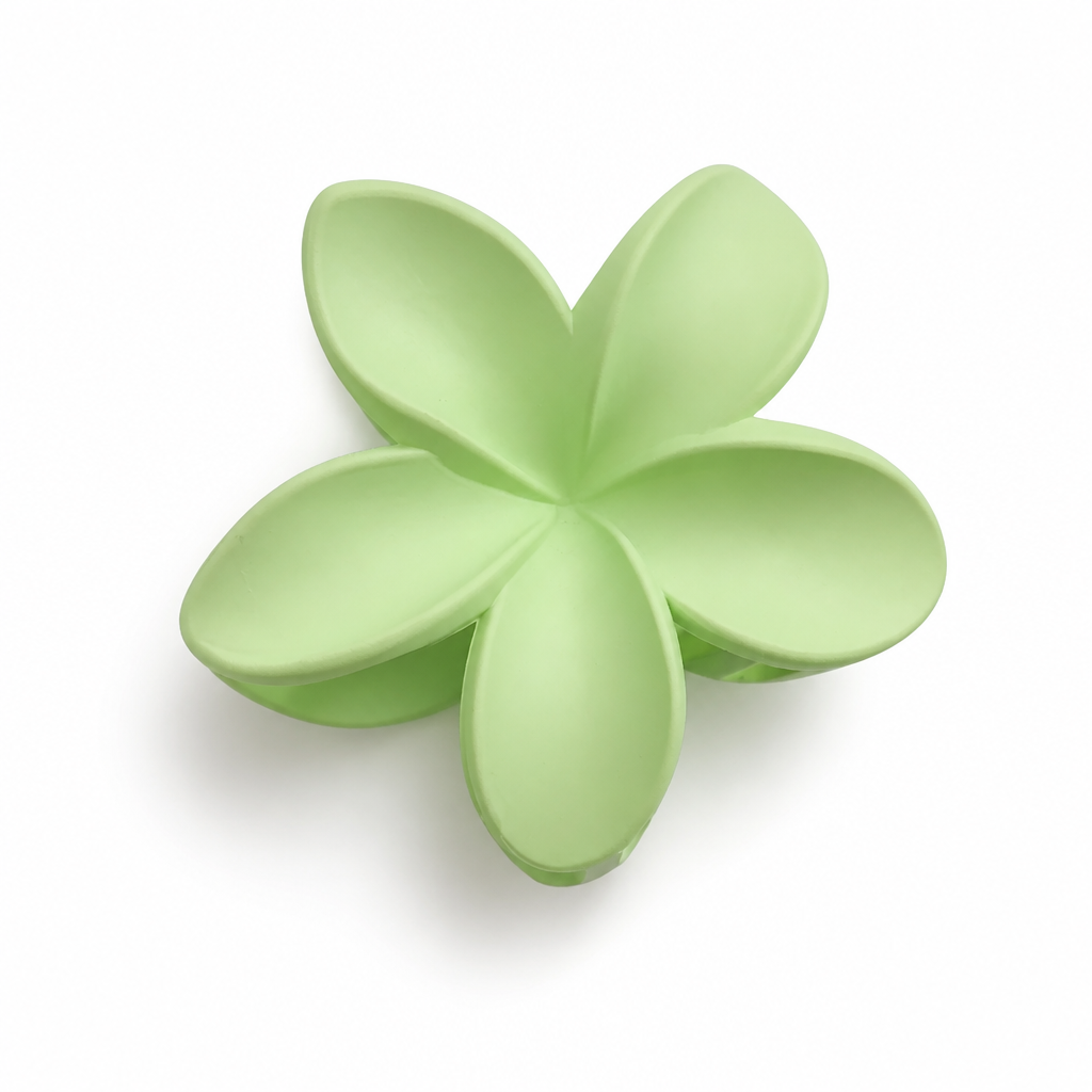Pince à cheveux vert mat 8cm