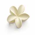 Pince à cheveux blanc mat 8cm