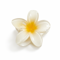 Pince à cheveux jaune/blanc 8cm