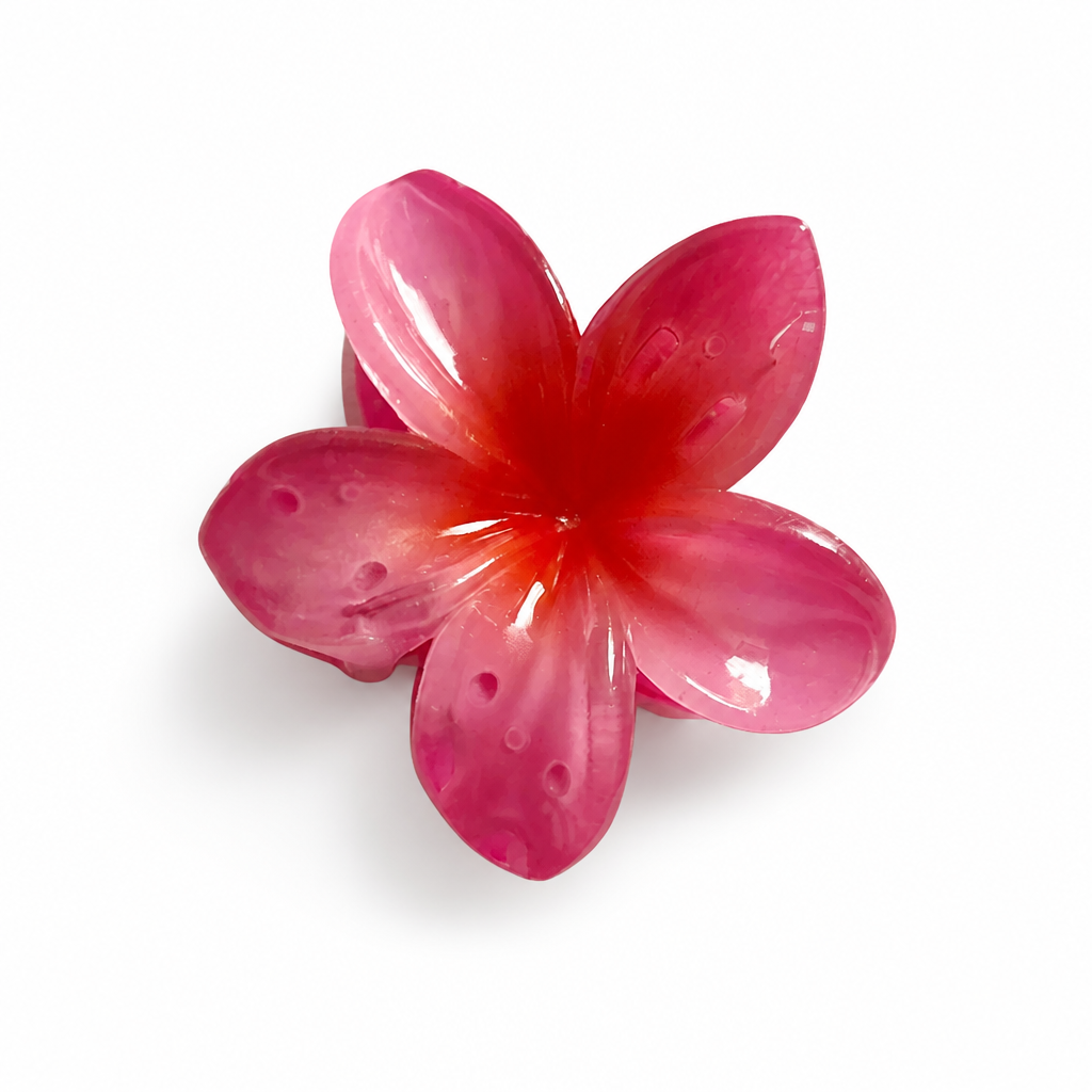 Pince à cheveux rose prune 7cm
