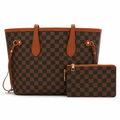 Sac à main en cuir marron foncé