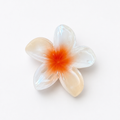 Pince à cheveux orange/blanc 7cm