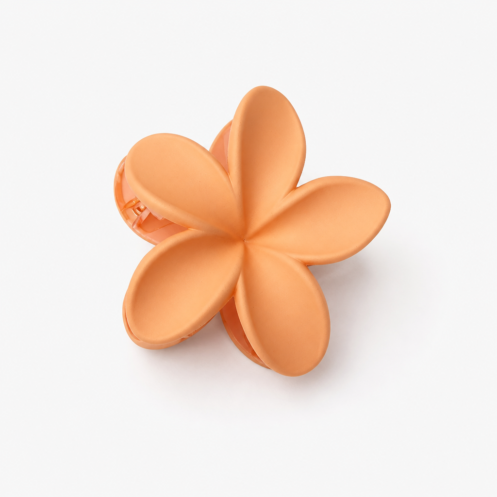 Pince à cheveux saumon mat 8cm